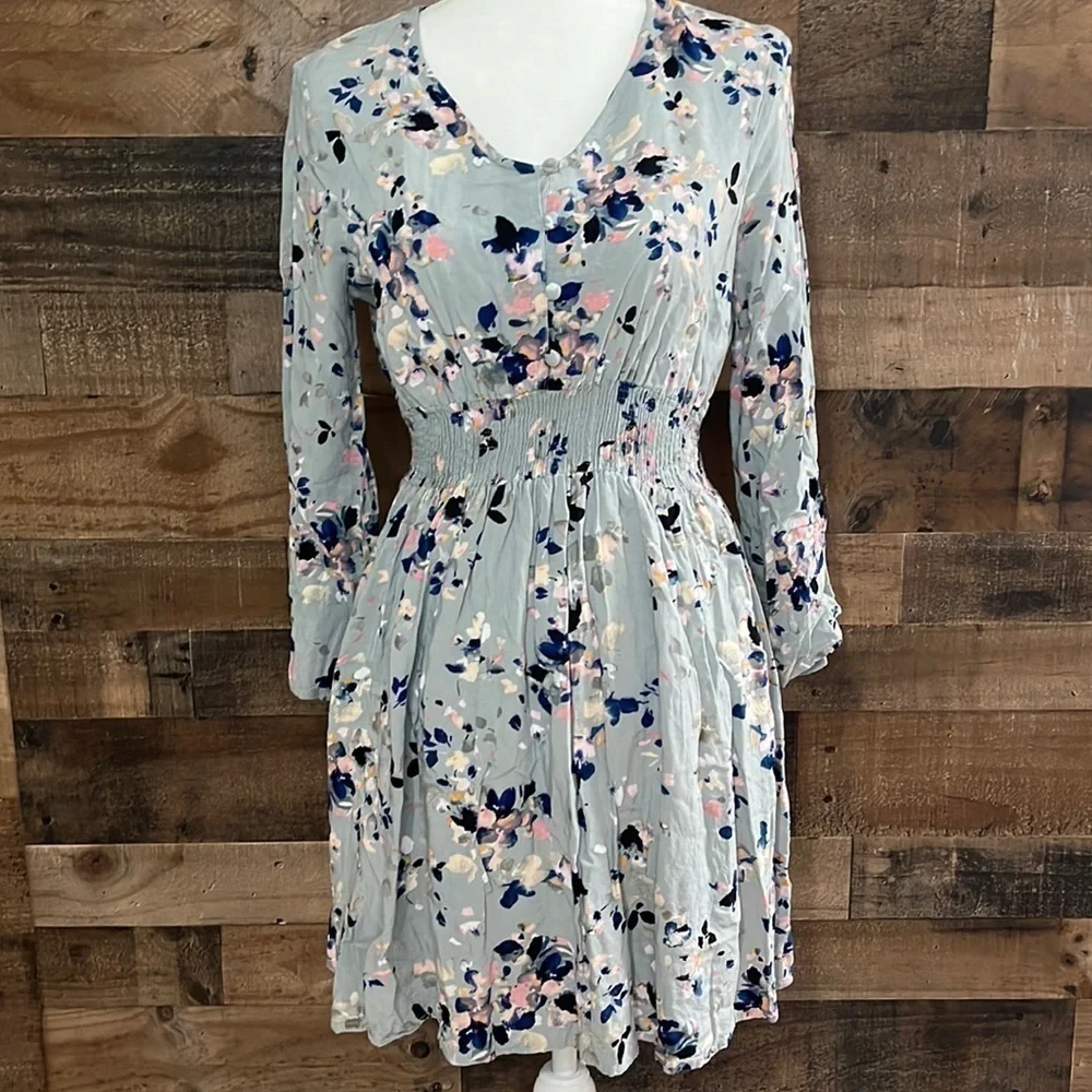 J gee Long Sleeve Floral Dress Size petite Medium - Picture 1 of 5